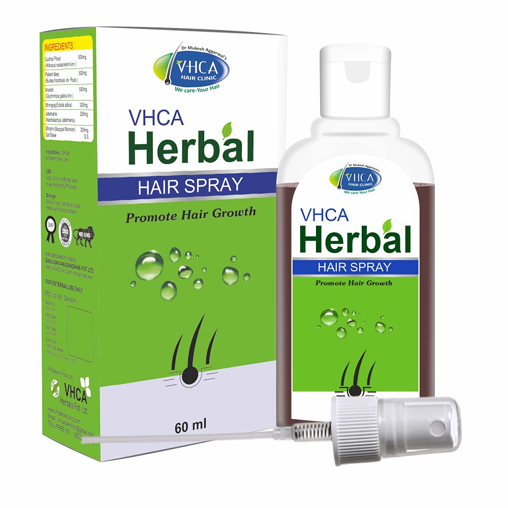 VHCA Hair Grow Spray For Men Women Boys Girl | Herbal Hair Spray | Promote Hair Growth | 1 X 60 ml | Pack of 1-picture-10