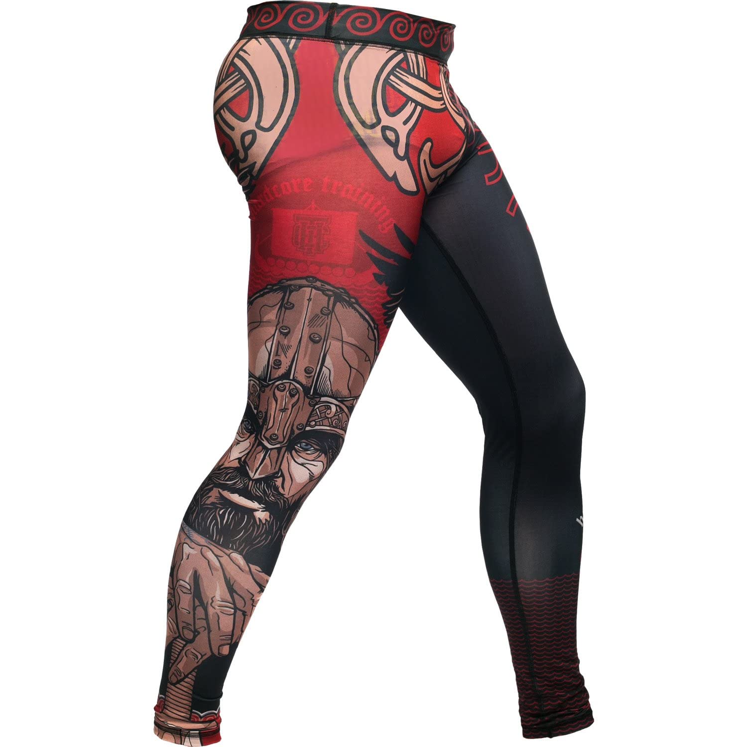 Hardcore Training Men's Compression Pants Workout Tights Leggings Base Layer Boxing Running Muay Thai MMA No Gi BJJ