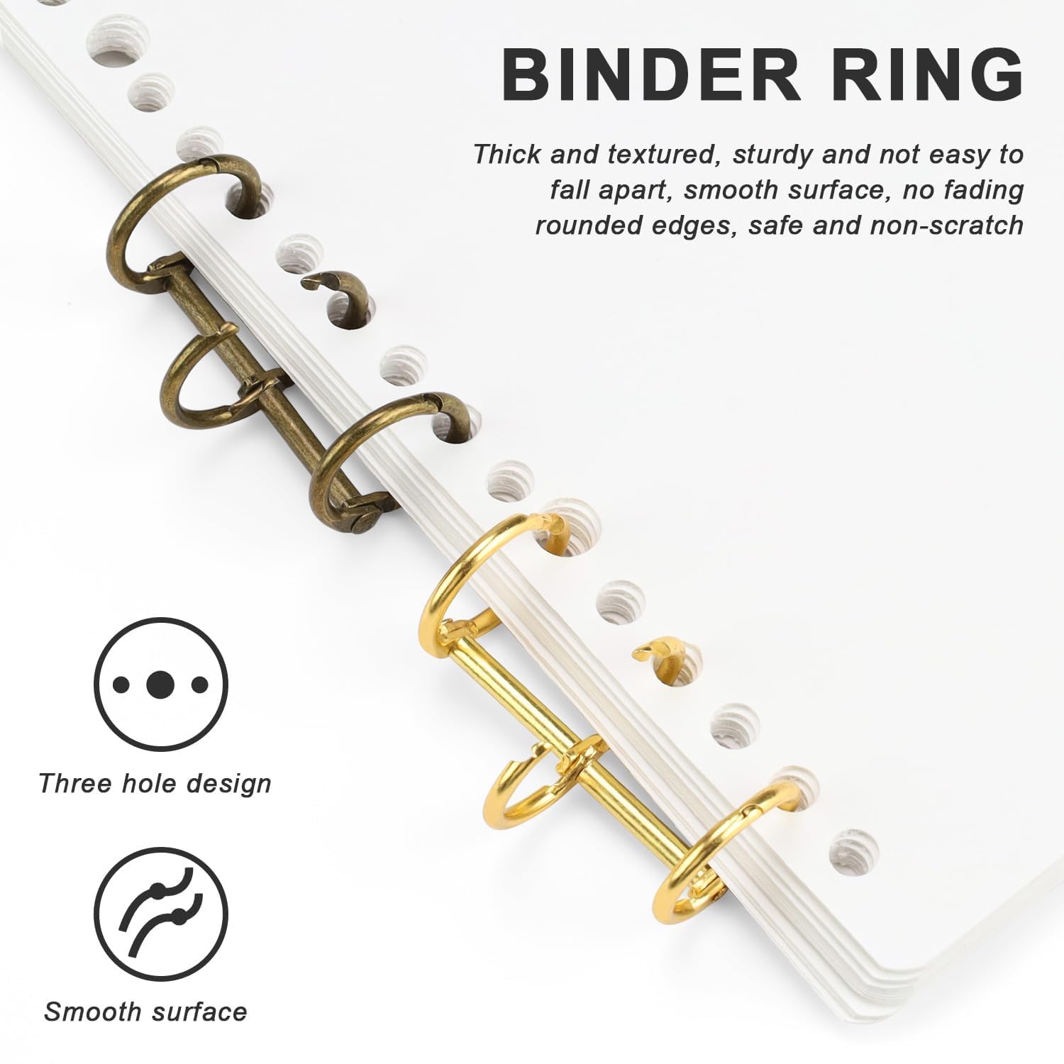 Classeur Coloré à 3 Anneaux Fleur De Lis, 3,8 Cm Avec Poches Pour