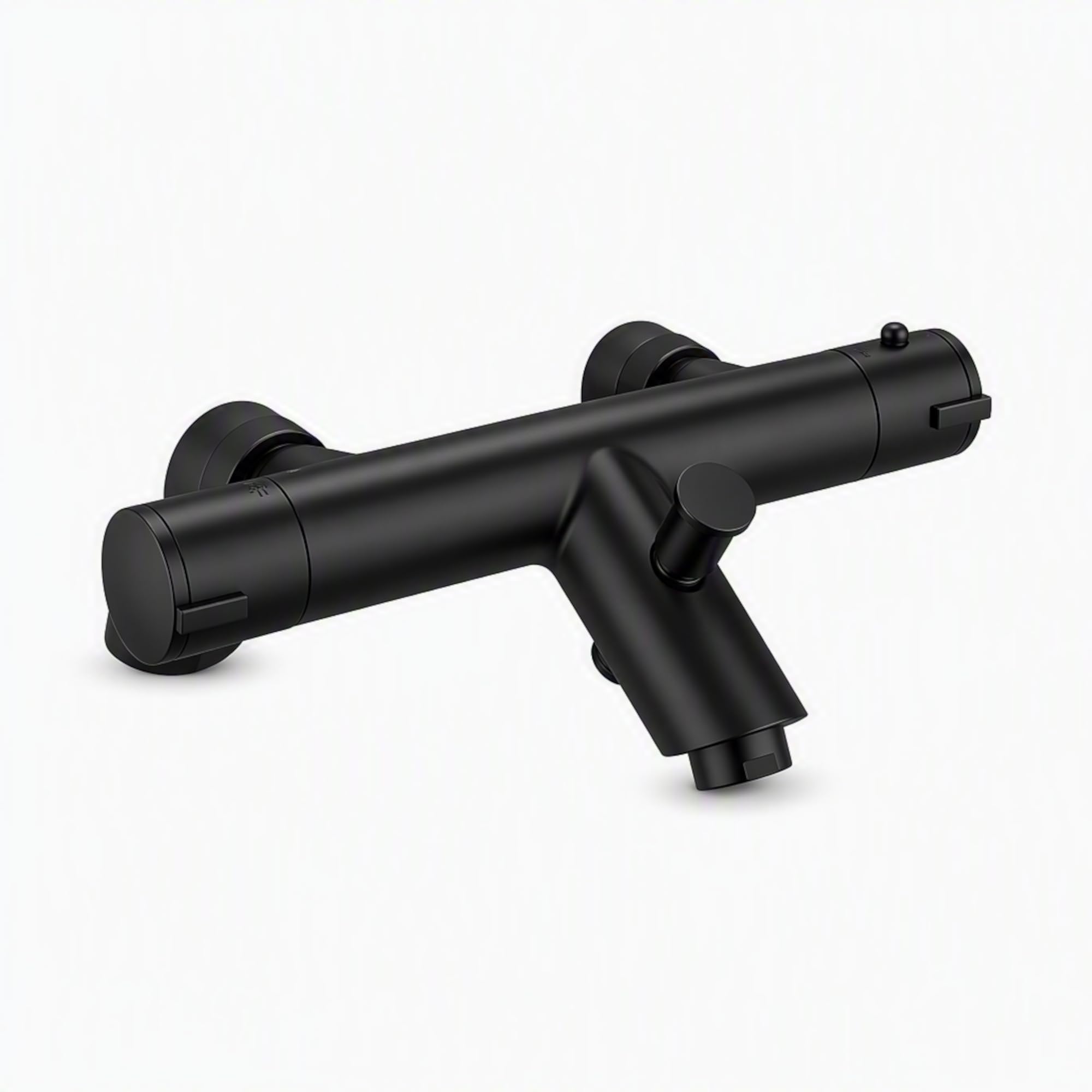 ENKI BBT0246 Dune Thermostatic Bath Shower Mixer Tap, Black, Bathroom