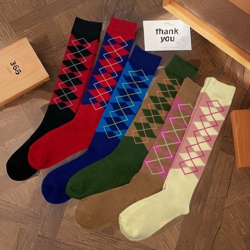 Image of SocksKnee Women Multi-Pack Colorful Variety Design Assorted Activewear Knee-High Stocking Socks, 9-11