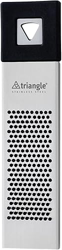 triangle Rallador de aroma, acero inoxidable ultraafilado con receptor de nailon extraíble para una rejilla fácil y sin ensuciar, diseño compacto,