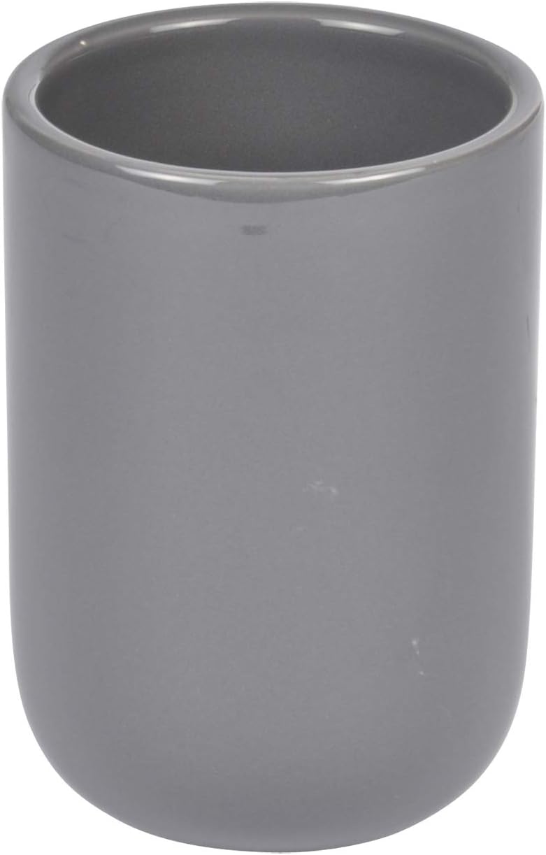 Bicchiere Da Bagno Bullea Douceur - In Ceramica Bianca, Elegante E Pratico