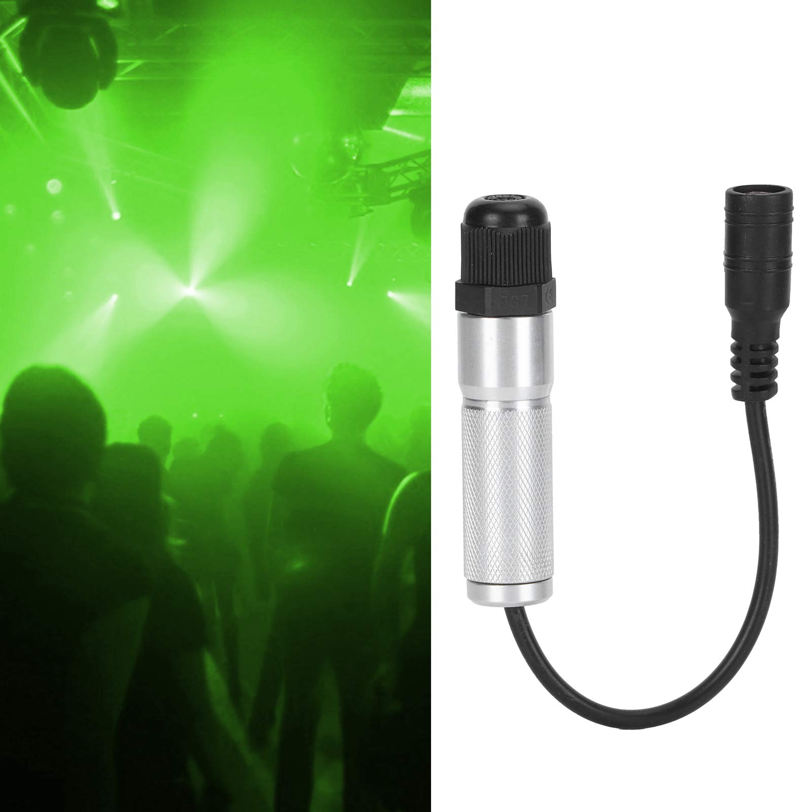 Fiber Optic Light Source, Optical Fiber Light Source Device, Single Color Ambient Lighting LED Fiber Optic Light Source for Party,Fiber, Desk Lamps (Green Light)