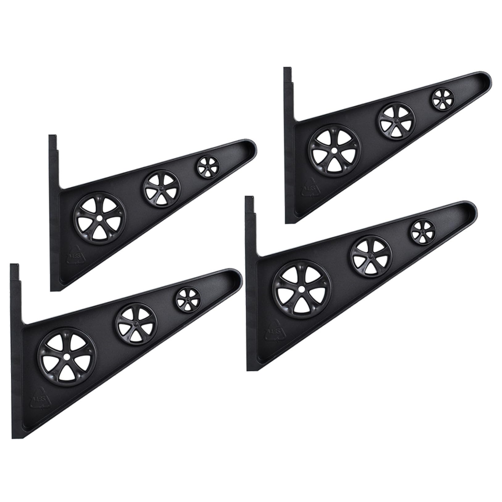 ibasenice Support Mural Noir pour Snowboard et Batte de Baseball en Plastique PP, Facile à Installer, Gain de Place pour Rangement à Domicile