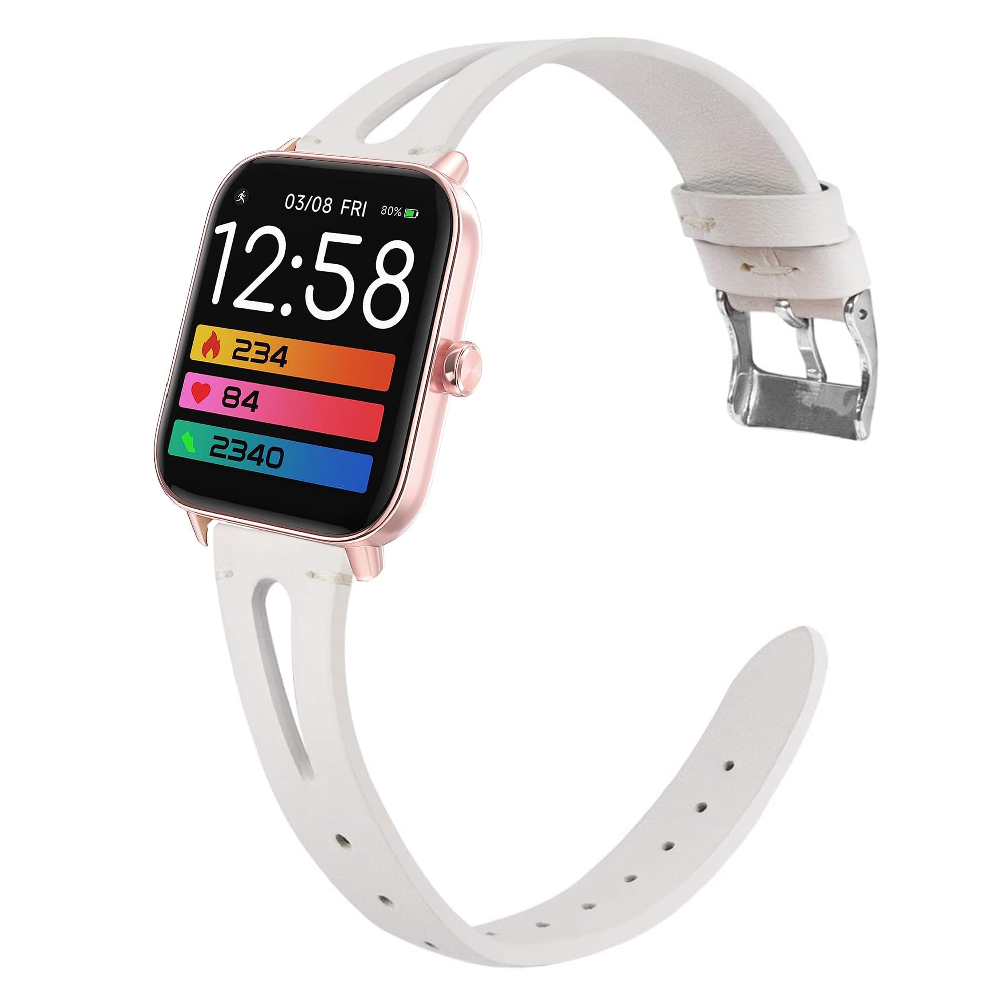 IDW13,IDW16,IDW19 Smartwatch Bands, Lamshaw Slim Vintage Leather Strap Replacement Compatible for TOOBUR,TEMINICE,VRPEFIT,Konitee,Gydom,Faweio IDW13 Watch / Woneligo W3 / TOOBUR,Faweio IDW16 Watch /