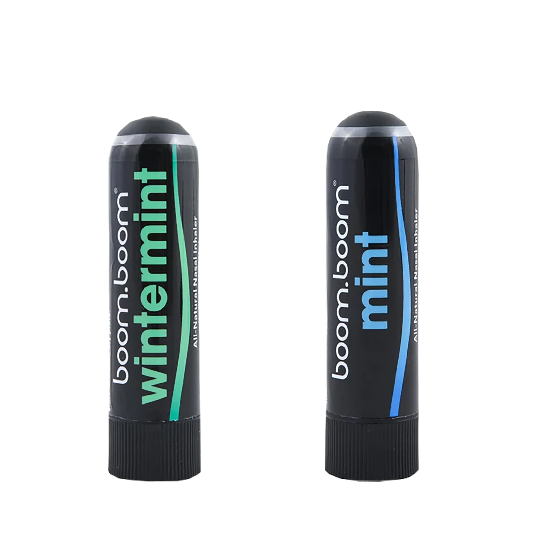 Boom Boom Aromatherapy (Pack Of 2) Nasal Inhaler | Enhances Breathing + Boosts Focus | Breathe Vapor Stick Provides Fresh Cooling Sensation | Made with Essential Oils + Menthol