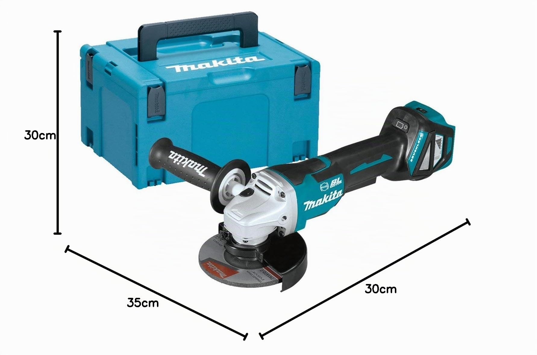 Makita DGA517ZJ Schleifer, Blau