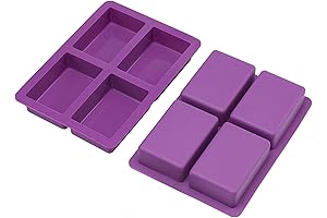 2 Pack Rectangle Silicone Soap Mold