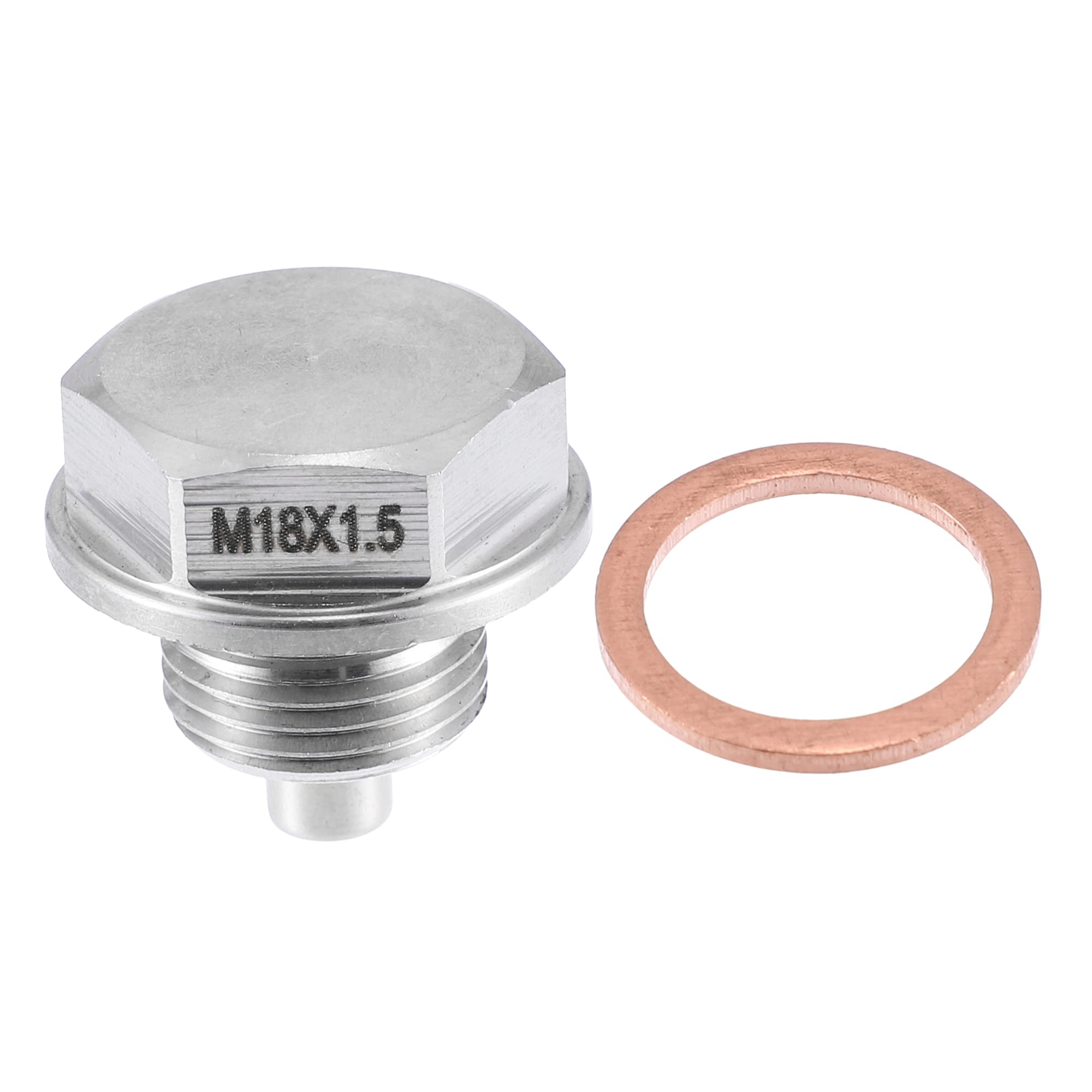 Tappo Di Scarico Olio Magnetico EMagTech | Acciaio Inox M18x1,5mm | Con Rondella Rame - Foto 6