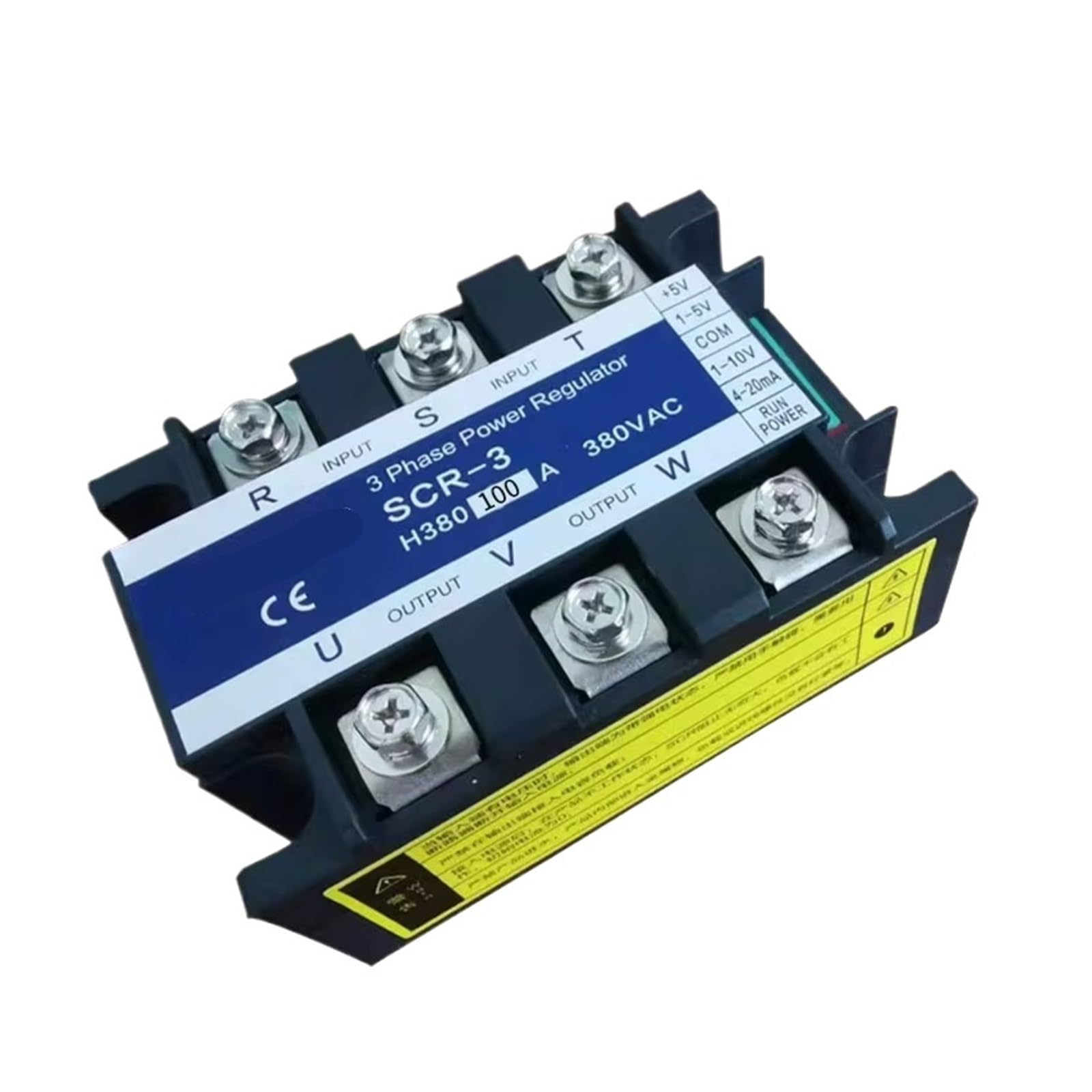 SJJBVPYX SCR-100A 380VAC Three Phase Voltage Regulator Power Controller Module 0-10V 4-20mA 1-5V Potentiometer