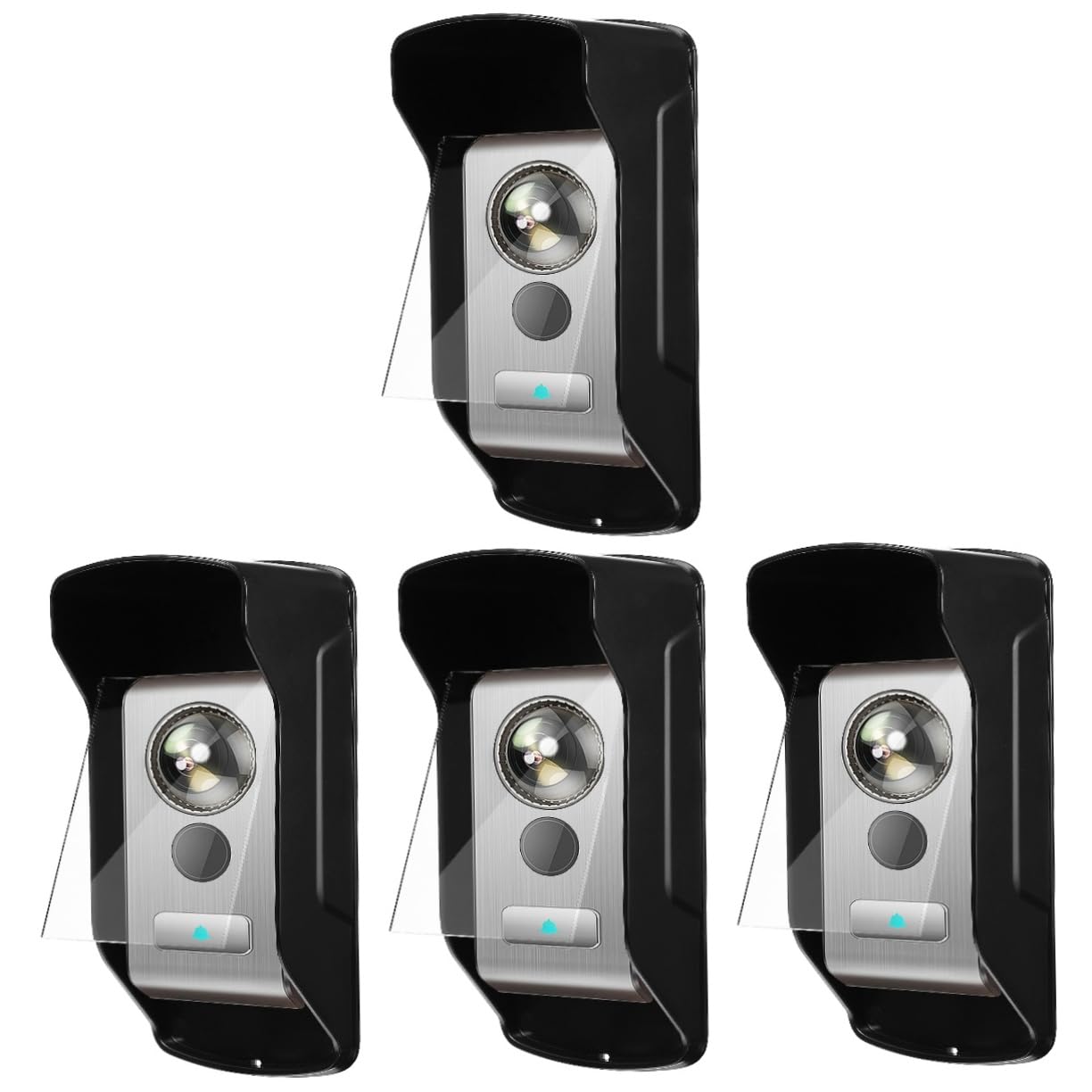 HOMSFOU 4stücke Türklingel Regenschutz Mit Gesichtserkennung Wetterfeste Abdeckung Für Sicherheits-Access-Control Und Zutrittskontrolle Einfache Installation Transparentes Design