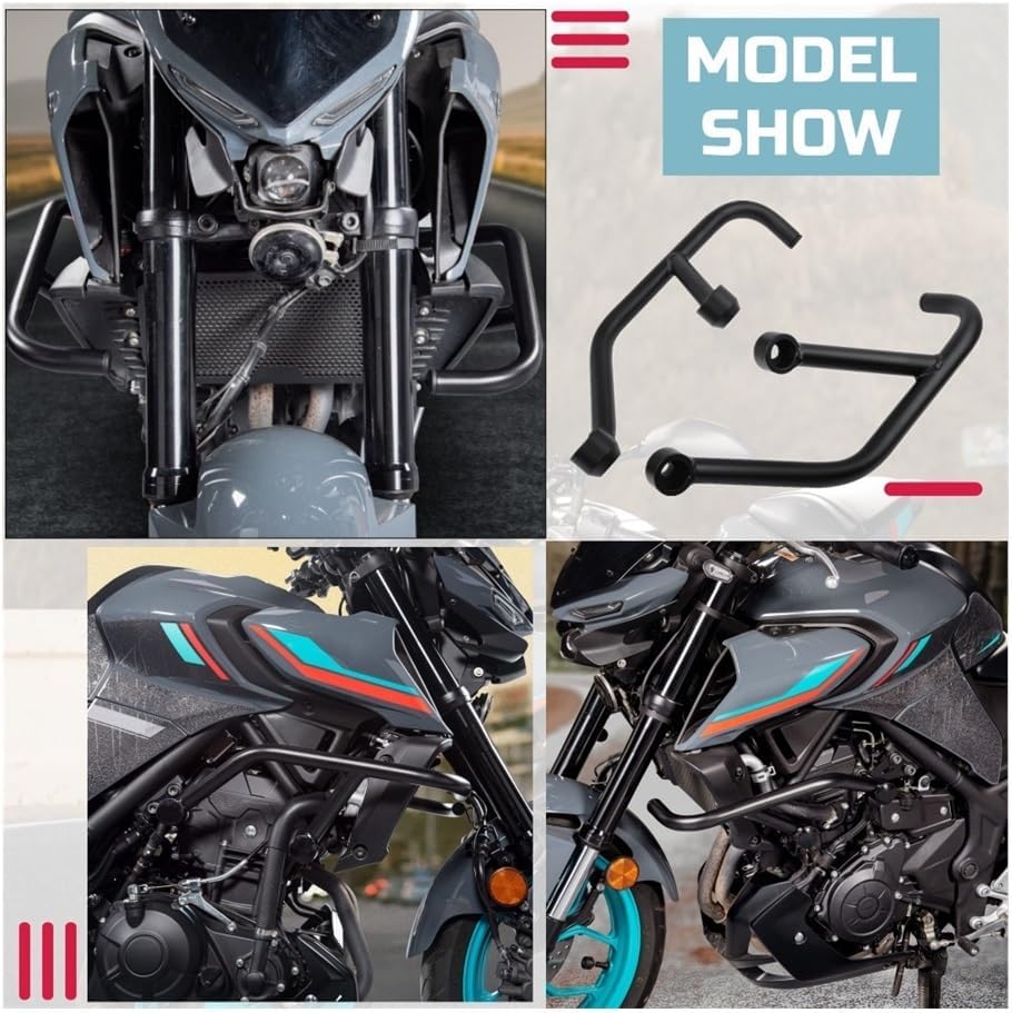 Engine Guard Crash Bar Bumper Engine Protective Guard Crash Bar for MT-03 2015-2023 Bumper Motorcycle Frame Protection Accessories Bumper Engine Guard Crash Bars