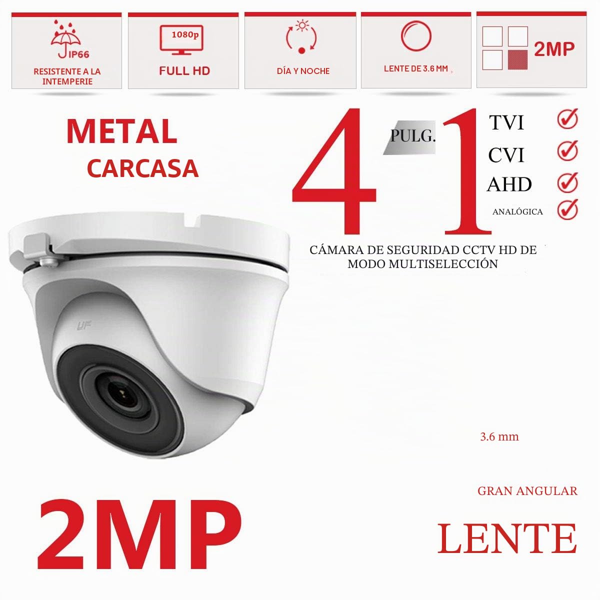 HIKVISION HIWATCH 4CH DVR CCTV Kit Sistema de Seguridad con 4 Cámaras Blancas Resistentes a la Intemperie 20m IR Visión Nocturna 1TB
