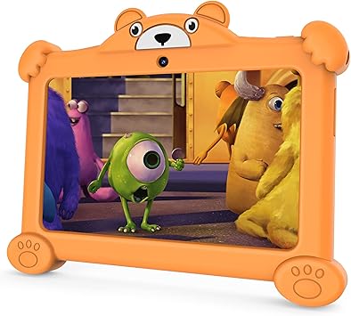 Kids Tablet,7 inch Tablet for Kids, Android 11Toddler Tablet, 2GB RAM, 32 GB ROM, Parental Control, Educational, Kids Software Pre-Installed, Compatible Gaming Controller, Kid-Proof Case (Brown)