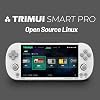 TRIMUI Smart Pro Handheld Game Console,5000mAh Built-in 128G with 15000 games,Linux System,5- inch IPS High-Definition Screen,RGB Dual Joystick Design (White,128G)