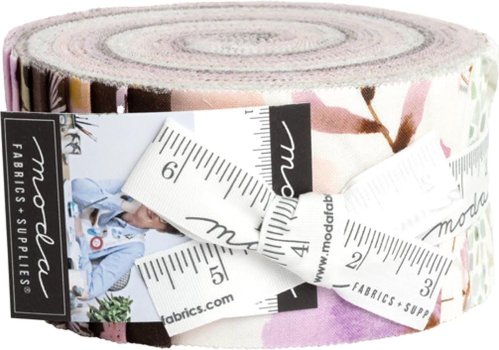 Moda United NotionsJanet Clare Blooming Lovely Jelly Roll 40 2.5-inch Strips Fabrics 16970JR