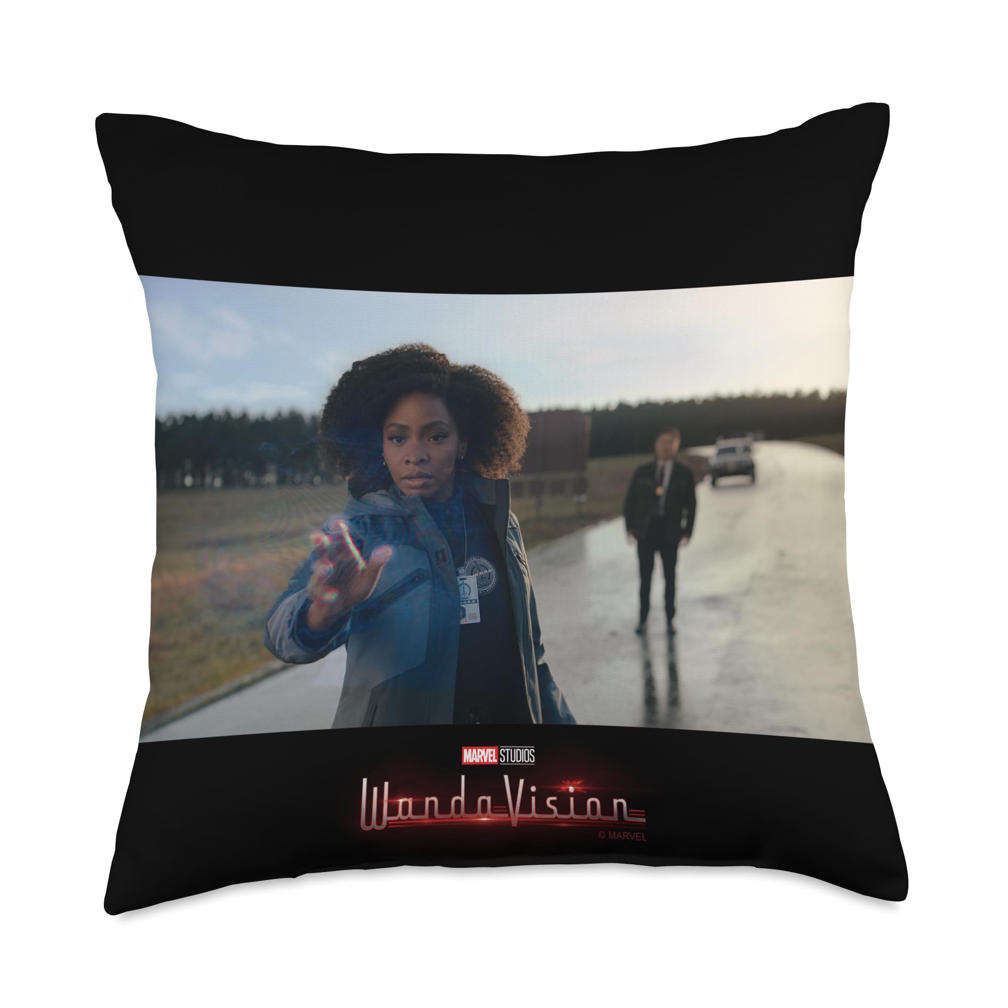 marvelMonica Rambeau Screen Grab Sample Throw Pillow, 18x18, Multicolor