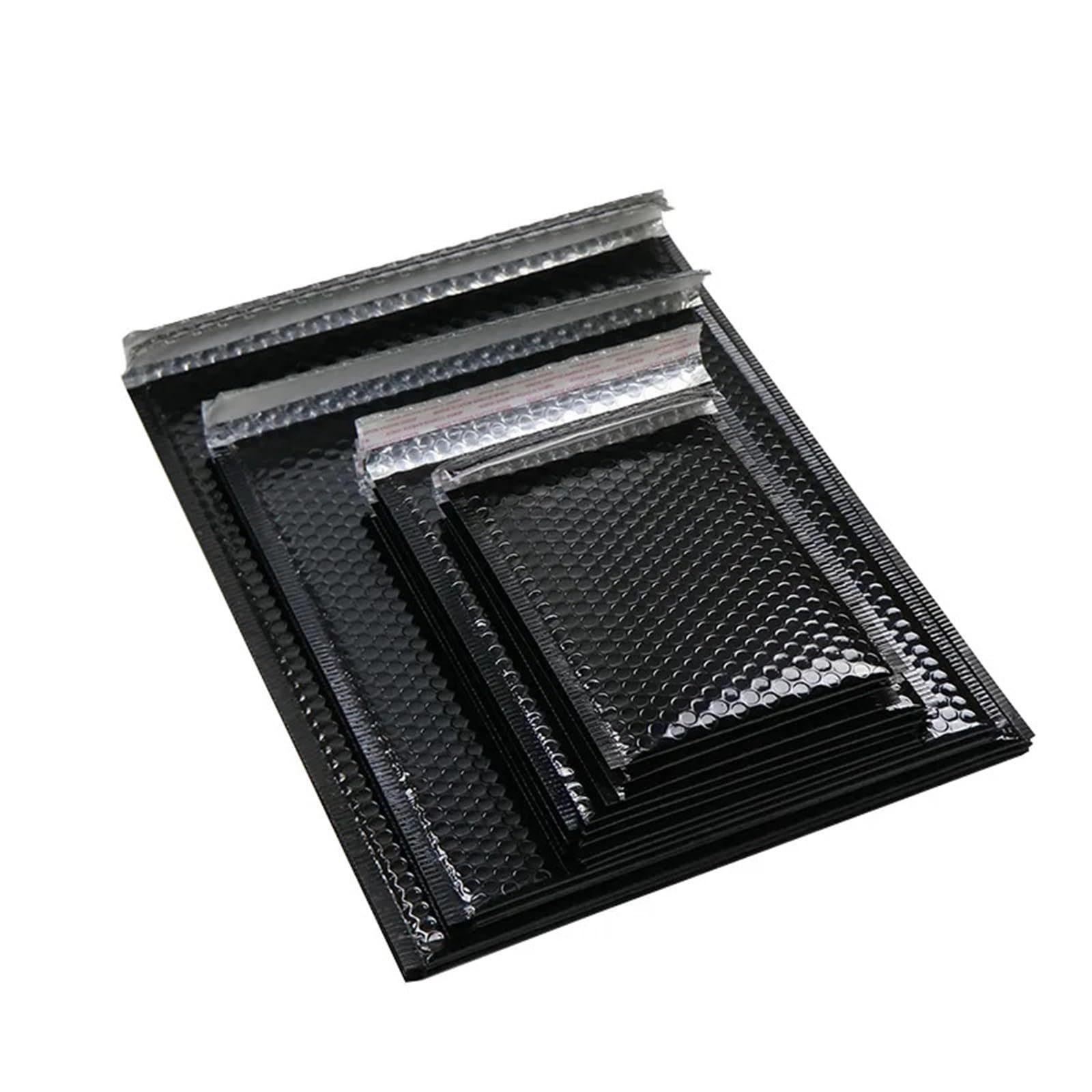 Busta a bolle d'aria nera brillante da 100 pezzi for forniture for piccole imprese per Imballaggio(15x19cm)