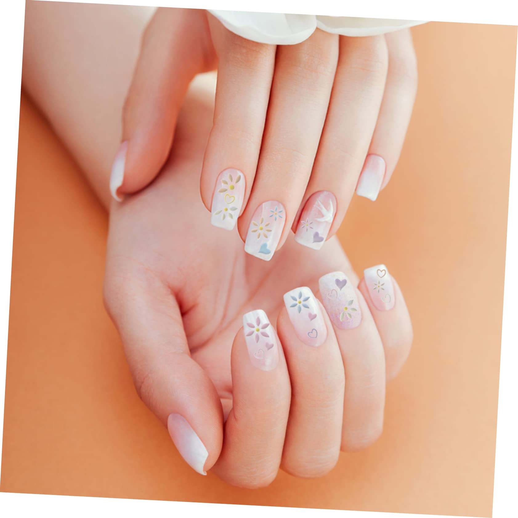 minkissy 15 Feuilles autocollants à ongles fleur decoration ongle décoration ongles décalcomanies décoratives pour les ongles décorations d'ongles pour nail art floral Décorer manucure 5j