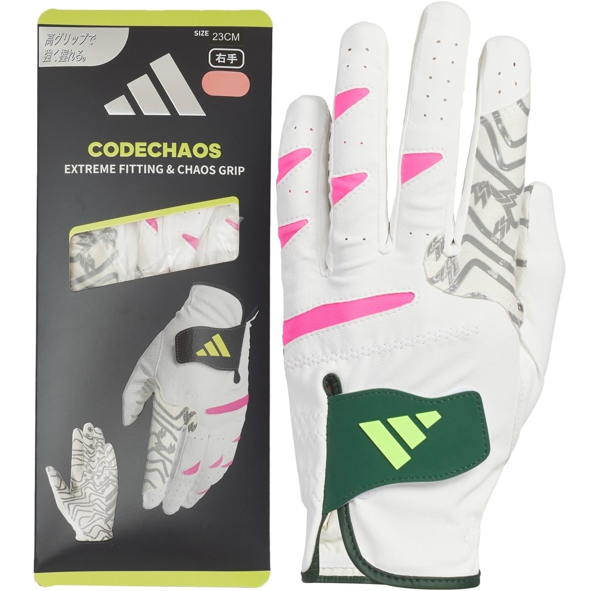Adidas Golf RH22 Cord Chaos Gloves, White/Lucid Pink, White/Lucid Pink, RH22 Clothing, Shoes & Accessories