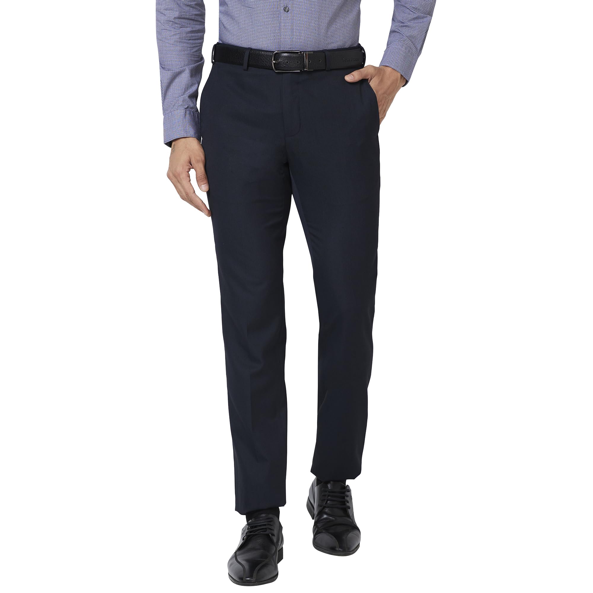 raymond Men Slim Fit Solid Pattern Poly Viscose Blend Pleatless Formal Trouser-picture-43