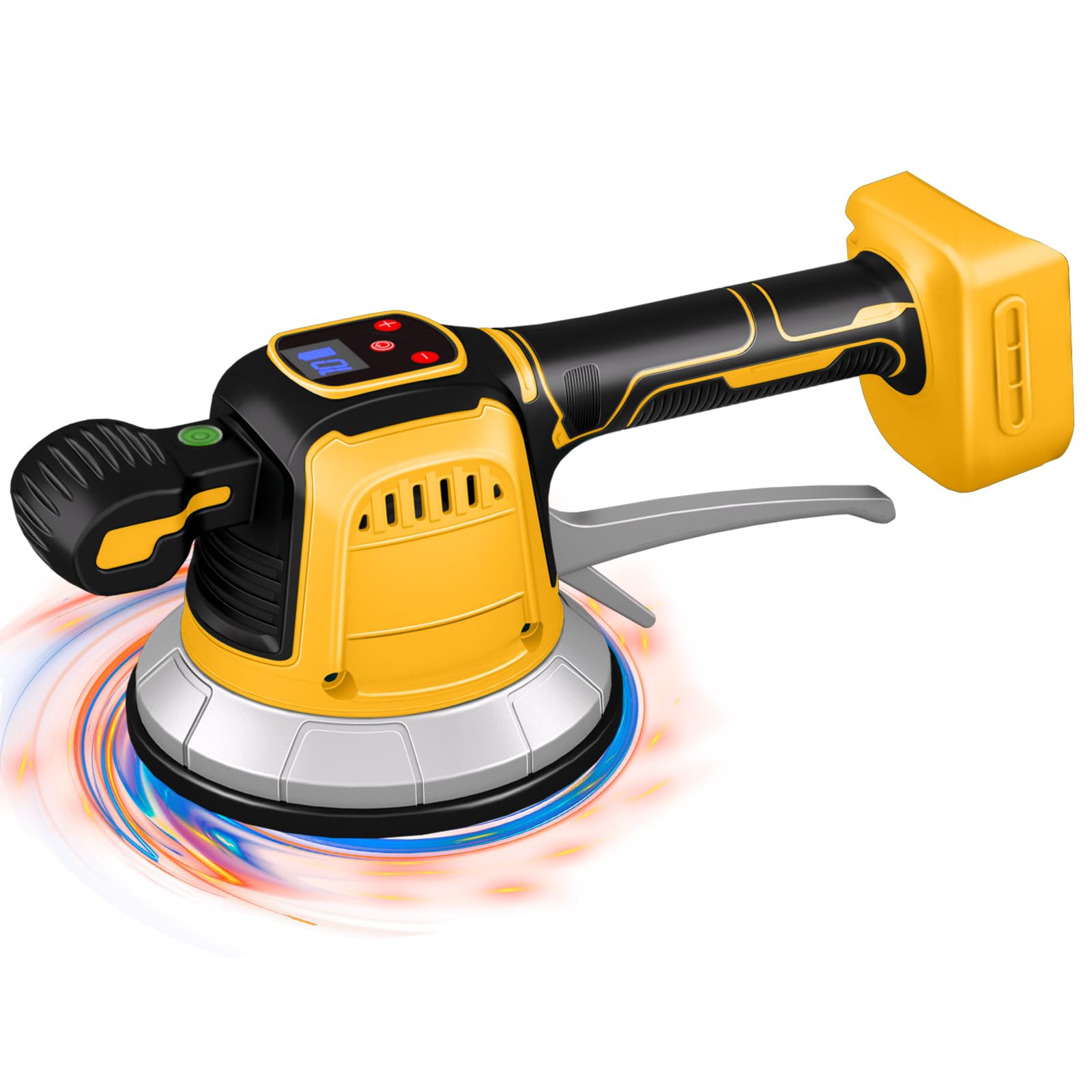 Vibrador Baldosas sin Cable Compatible con Dewalt 18V,20v, Maquina Vibratoria para Azulejos, 160Kg Adsorción, Niveladores Azulejo 10 velocidades, Ventosa de 14,8cm, para Colocar Baldosas