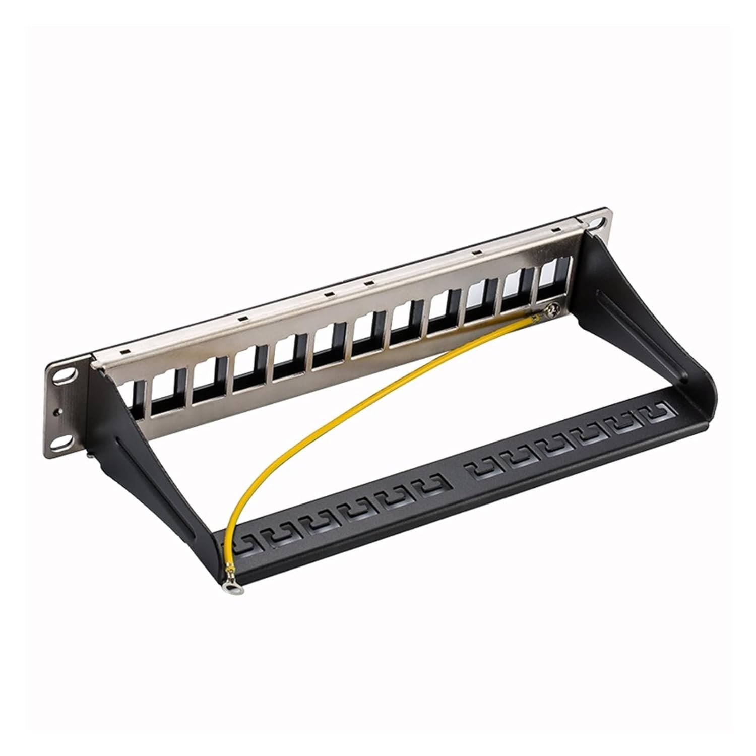 12-Port Blank Patch Panel - for Cat.5e/Cat.6 Ladder Modules - 10-inch Rack Mount
