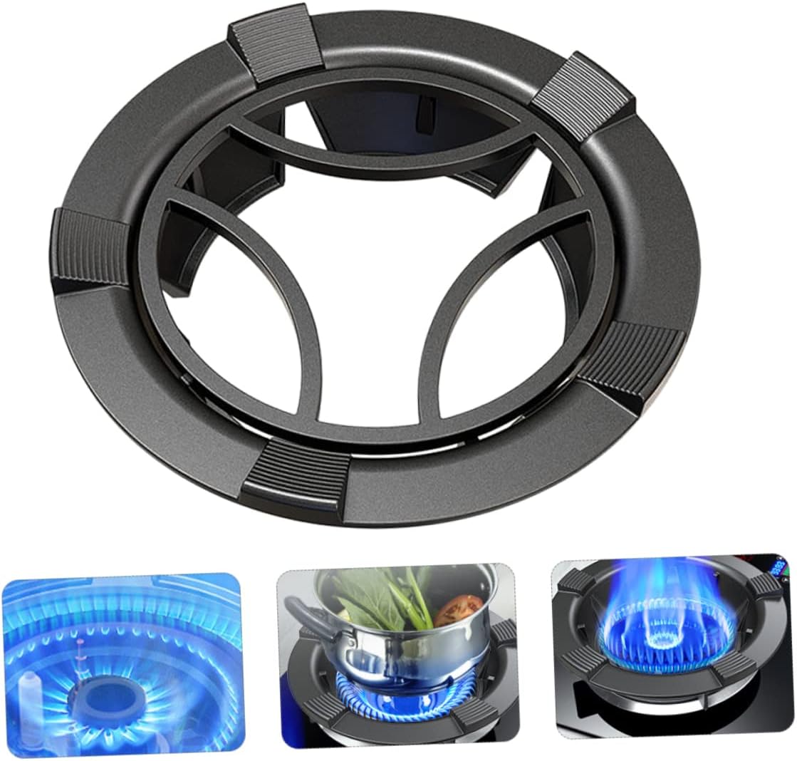 Artibetter Wok Ring for Gas Stove Cast Iron Wind Shield Fire Hood Non-slip Wok Rack