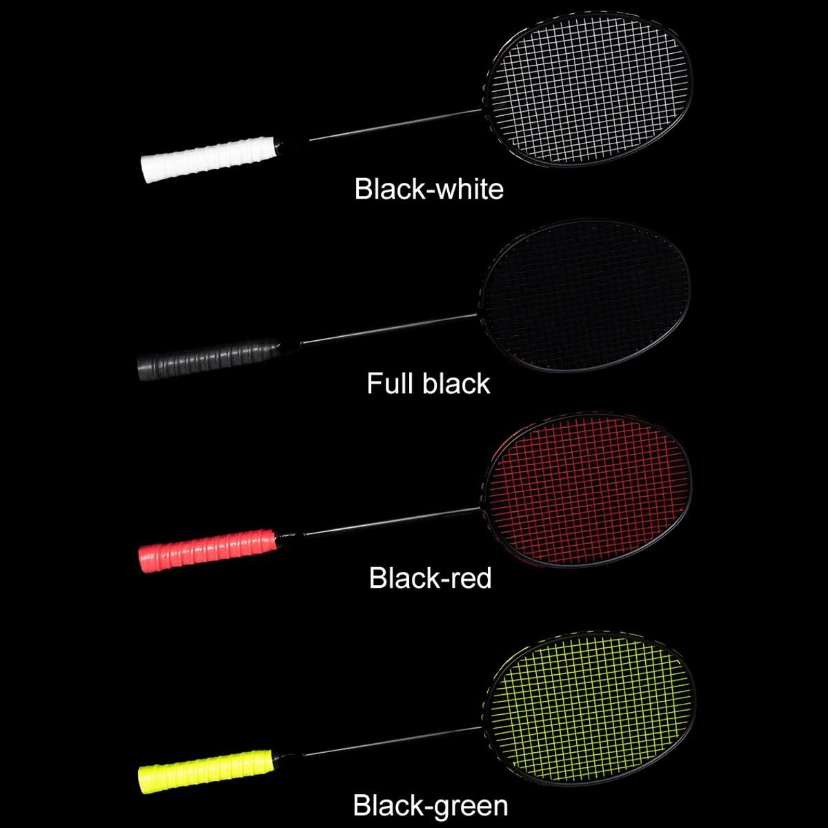 Badminton Set Racchetta da Badminton in Fibra di Carbonio Resistente(1Pcs White AirFilm)