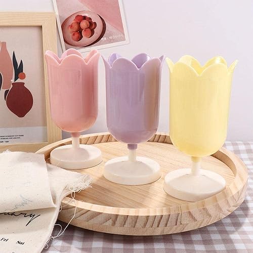 Miniatura 7 de Soporte para bolígrafo de tulipán, organizador de papelería de flores, soporte para brochas de maquillaje, accesorios de fotografía para niñas,