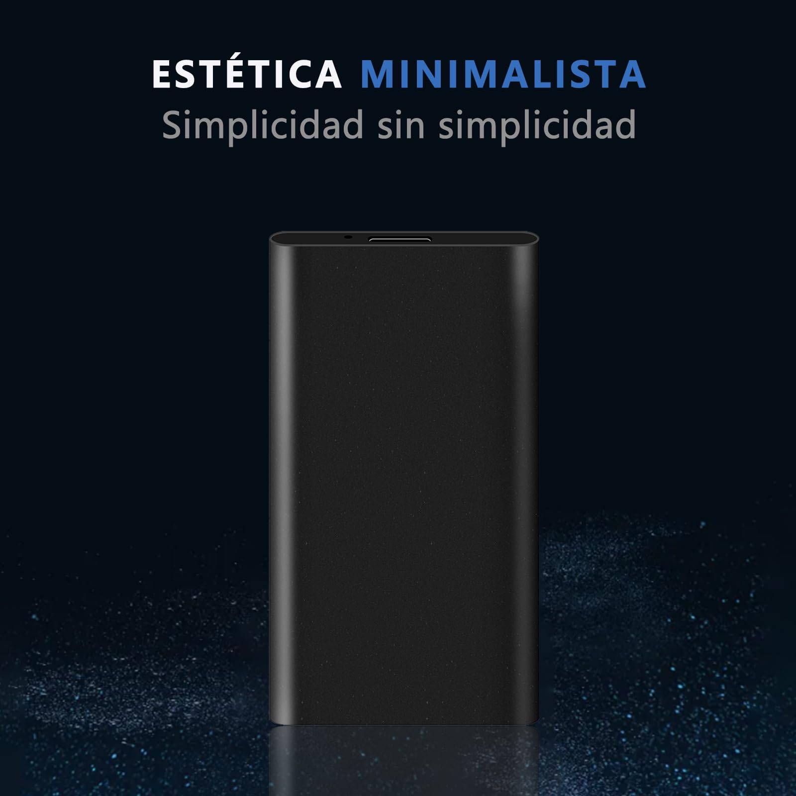 Watpot Disco Duro Externo 2TB Portátil, Resistente Al Agua y Los Golpes, para PC, TV, Ordenador de Escritorio y Windows -Negro - 4