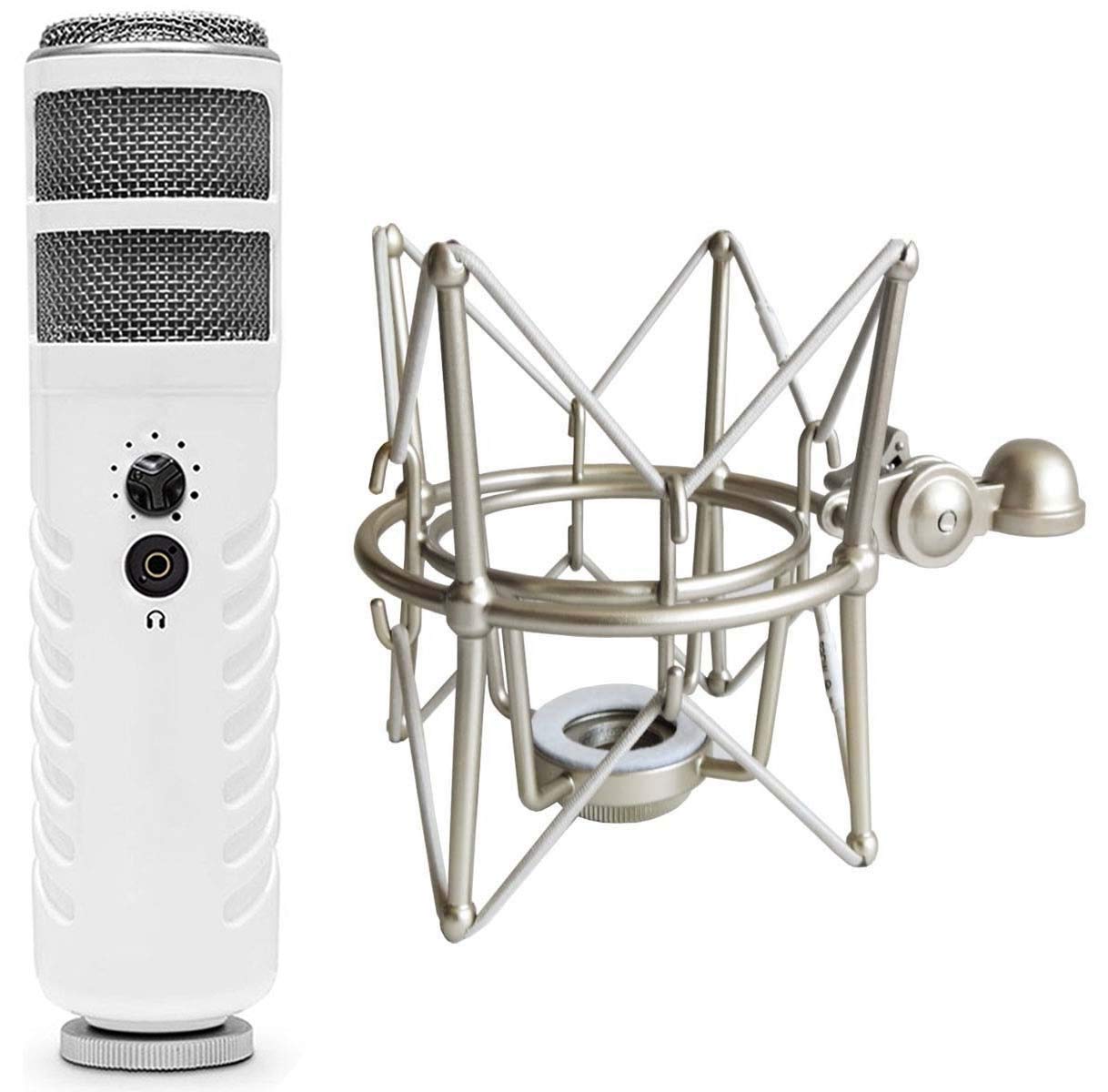 Rode Podcaster MKII USB Dynamisches Mikrofon + keepdrum MS088 Mikrofon-Spinne