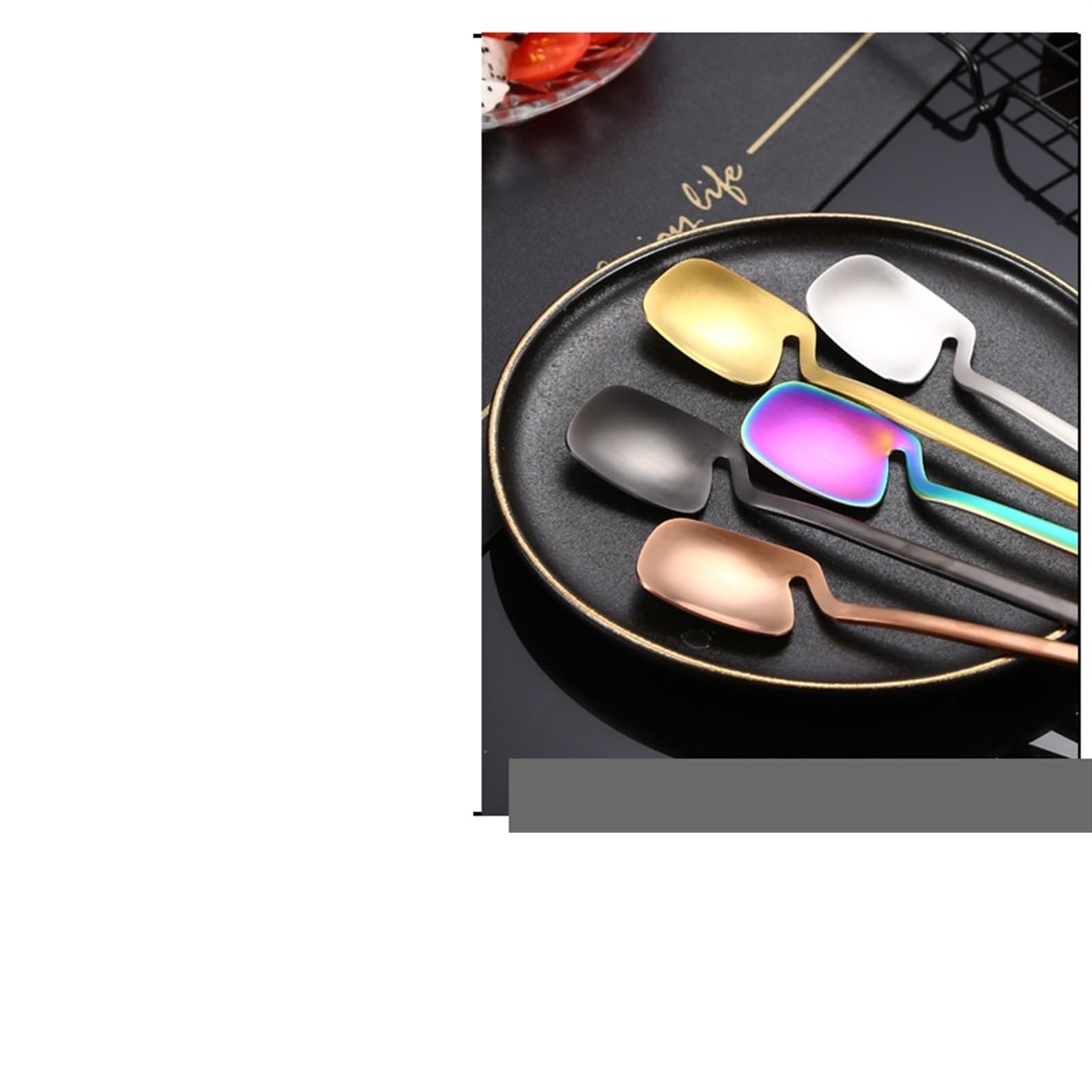 JINGYAN Cuillères à café Forks Coffee Spoons And Stirring