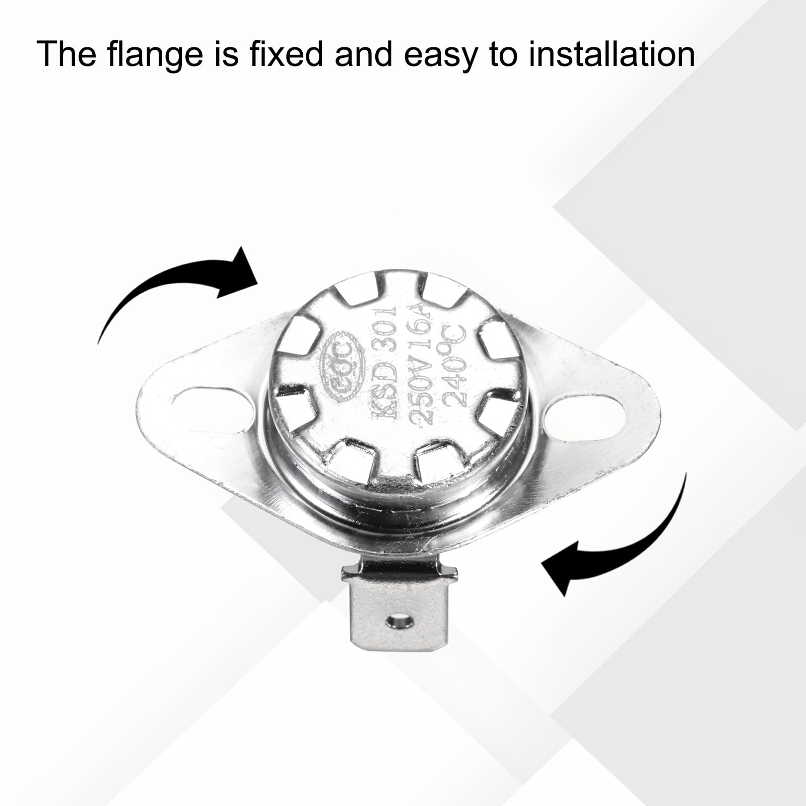 Sourcing Map Thermoschalter KSD301 50°C - Temperaturschalter 4 Stück NC 250V