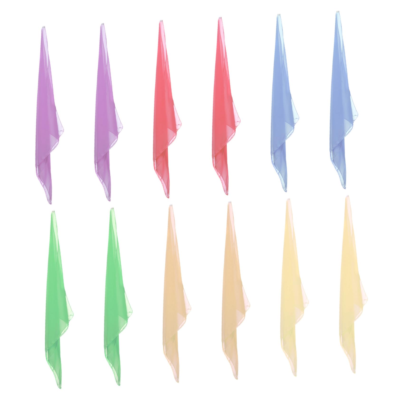 TENDYCOCO 12pcs Children Dance Scarf Play Scarves Summer Scarves Scarfs Juggling Scarves for Silk Scarfs Juggling Scarves Performance Silk Scarves Silk Scarf for Hair Rayon