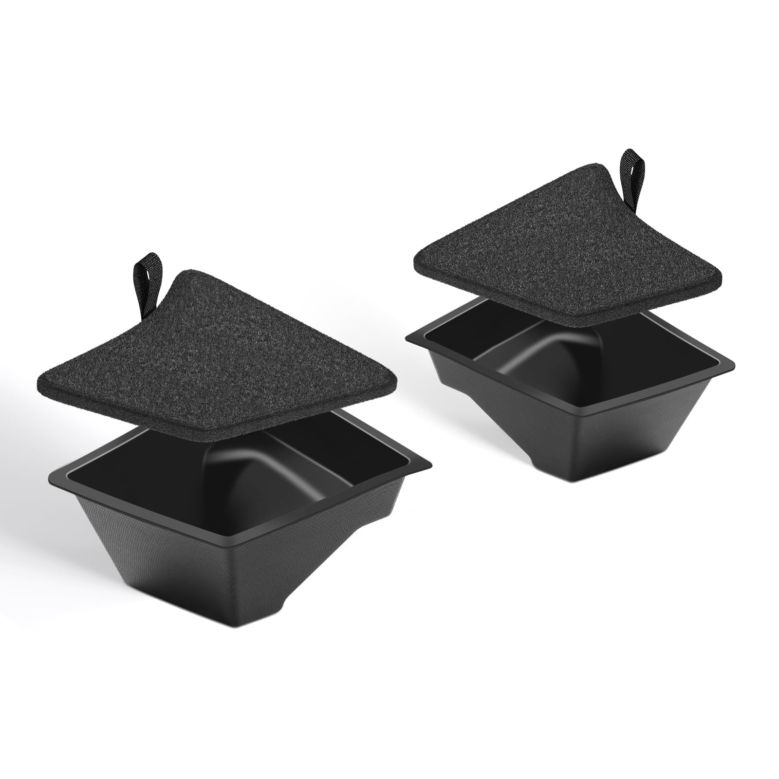 for 2024 Tesla Model 3 Highland Accessories Rear Trunk Organizer Storage Bins with Lids TPE Material Waterproof Odorless 2 PCS