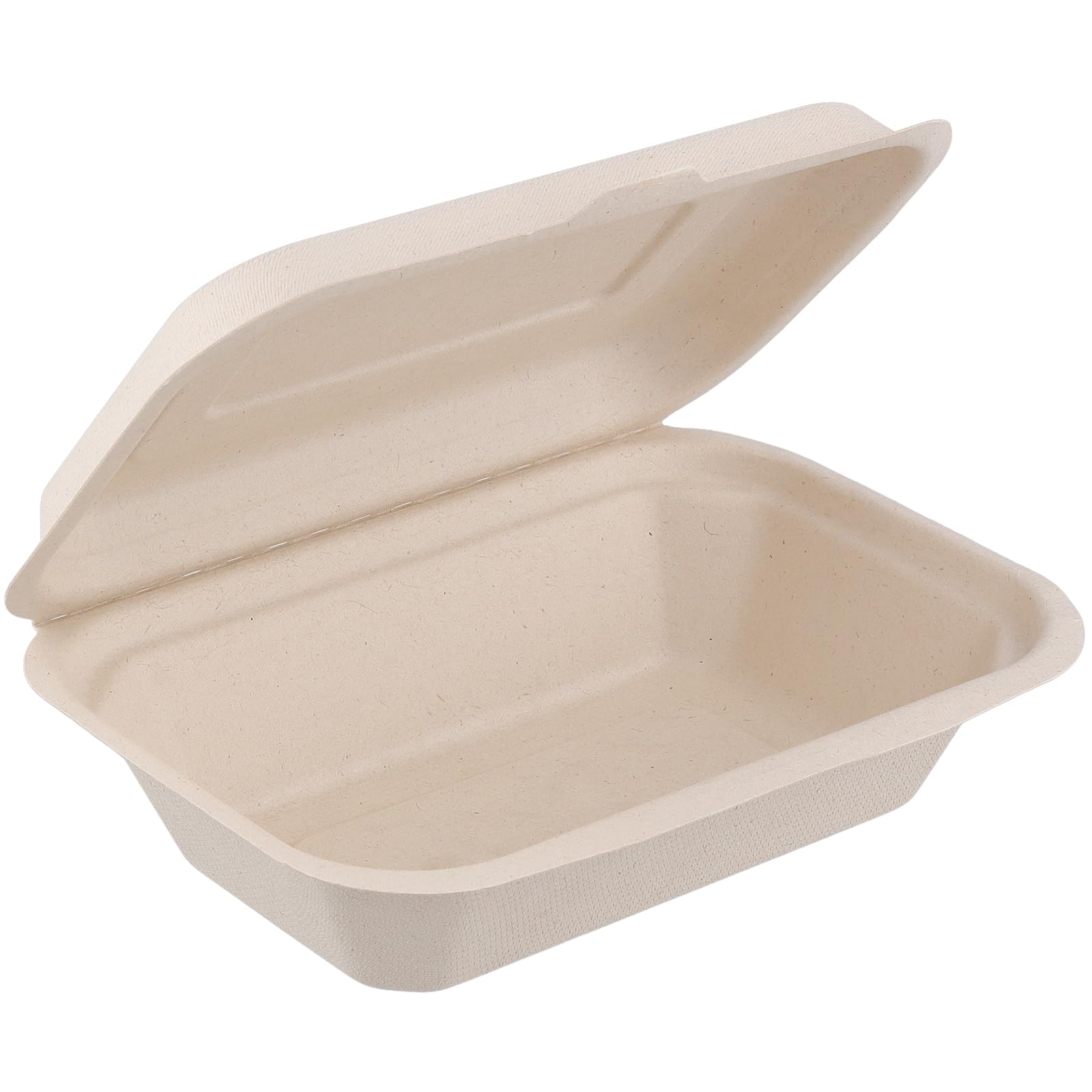 100 scatole di imballaggio per alimenti da asporto in pasta di carta, 17,4 x 12,3 cm/6,85 × 4,85 × 4,83 cm, contenitore per la preparazione dei pasti per la casa, ristorante