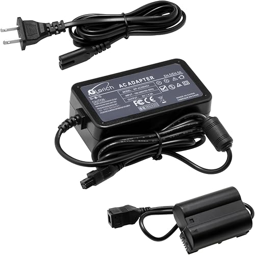 Miniatura 10 de Glorich EP-5B Acoplador DC EN-EL15 EN-EL15a Batería ficticia EH-5 Adaptador de fuente de alimentación de CA Conector de alimentación para Nikon 1 V1
