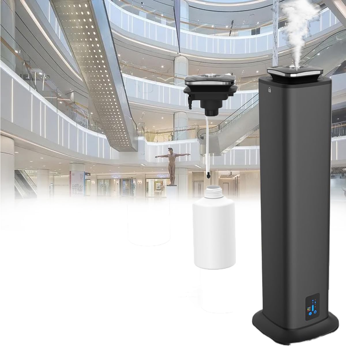 400 Ml Slimme Bluetooth-geurmachine, Elektrische Aroma-etherische Olie-diffuser voor Thuishotel, 100-240 V, Wandgemonteerde Aromatherapiepomp voor Verneveling (Wit