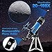 Upchase Telescopio Astronomico, Portátil y Potente Refractor Telescopio, Azul 400/70mm Zoom HD,...