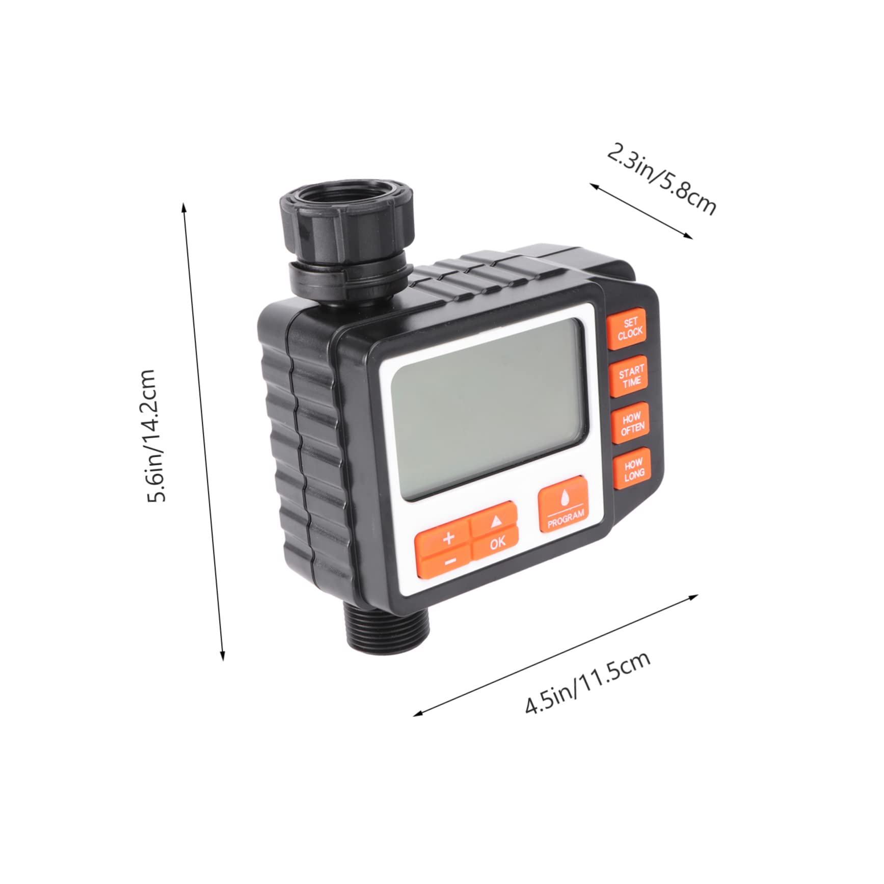 Timer Elettronico per Irrigazione a Goccia Abs Nero Display per Annaffiatura Automatica a Orario Fisso