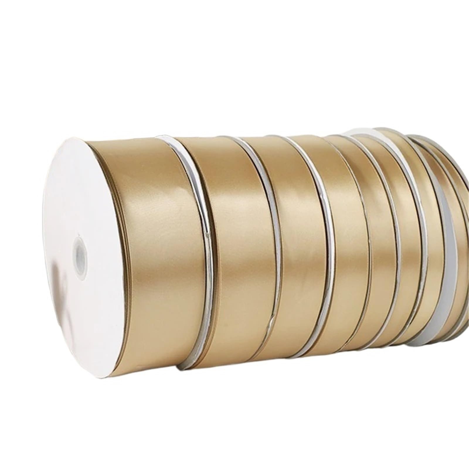 2 Rotolo 90M/Roll Champagne Nastri di Raso Confezione Regalo Corona Decorazione Archi Dei Capelli Fare FAI DA TE Fatti A Mano Forniture Nastro Per Decorazioni(4cm x 90m)