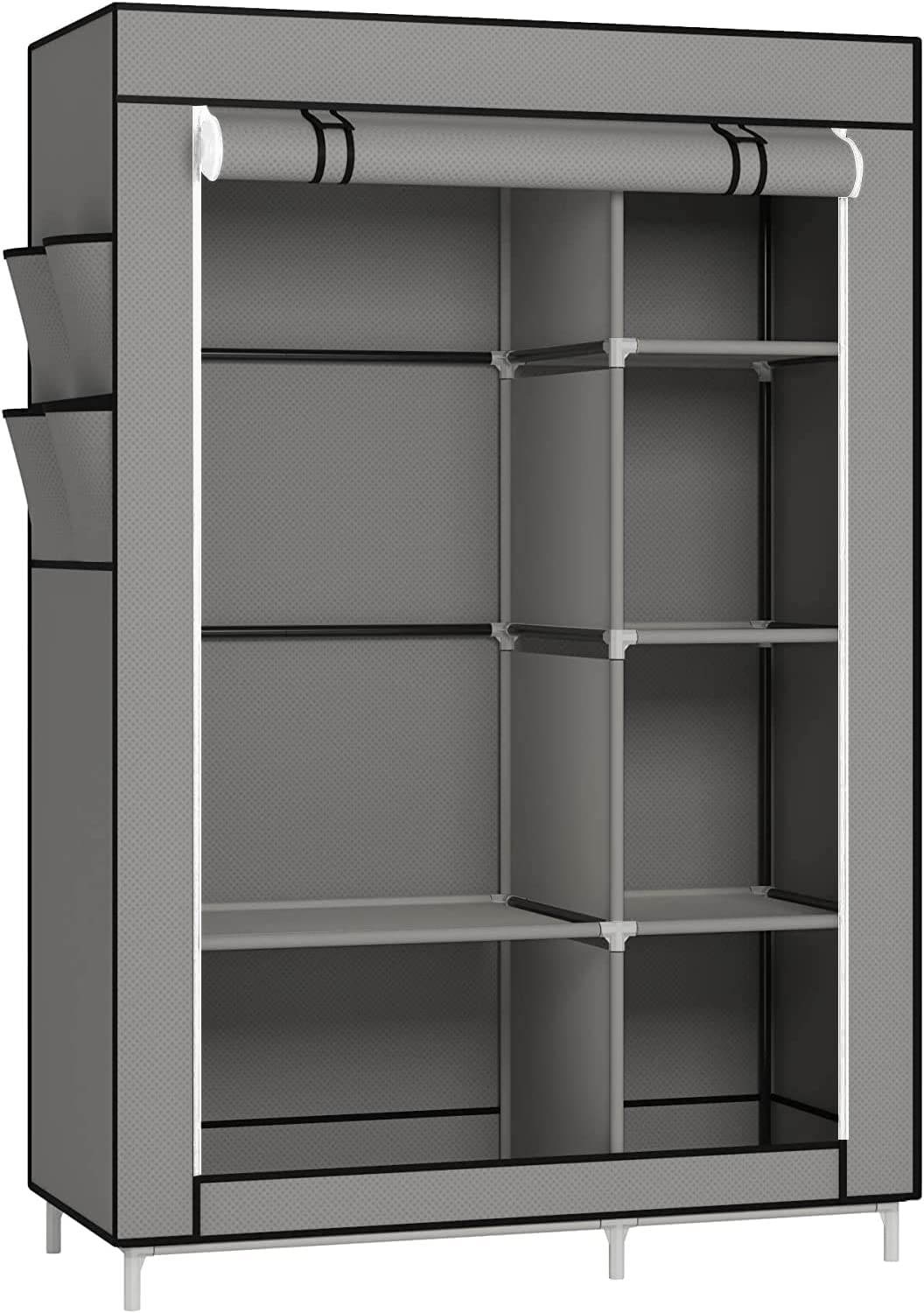 SONGMICS Pliable Armoire De Rangement Penderie Non Tissu 75 X 45 X 160 Cm Noir RYG83H