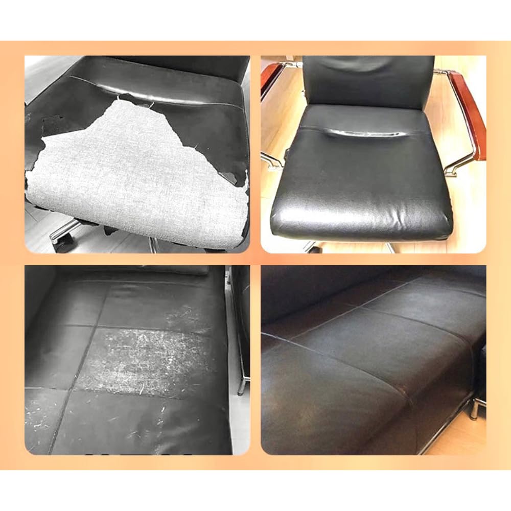 2 Patchs Autocollants Cuir Synthétique 20x30 Cm - Réparation Siège Voiture, Canapé, Sac