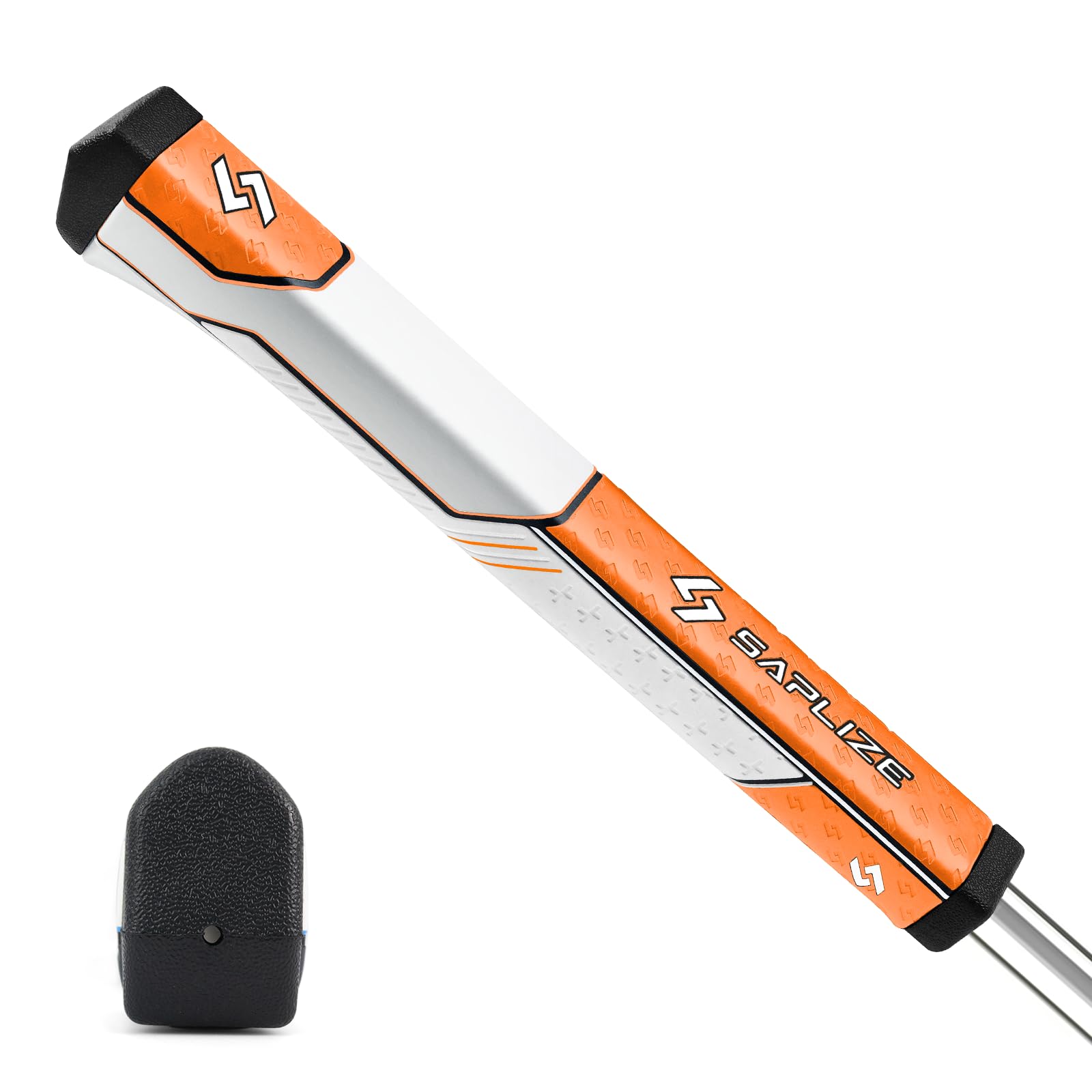 SAPLIZE Midsize Golf Putter Grip, Lightweight Golf Grips, Innovative Pistol Shape with Anti-Slip Pattern, Orange