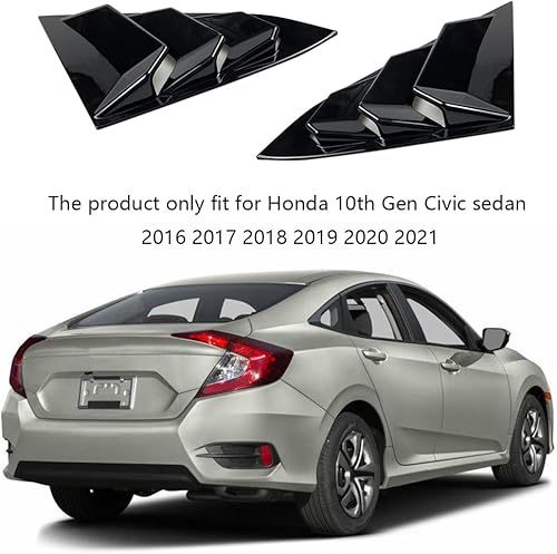 Miniatura 6 de Cubierta decorativa para Honda Civic de 10 generación 2016-2021 para ventana lateral trasera, rejillas de ventilación de aire, accesorios de