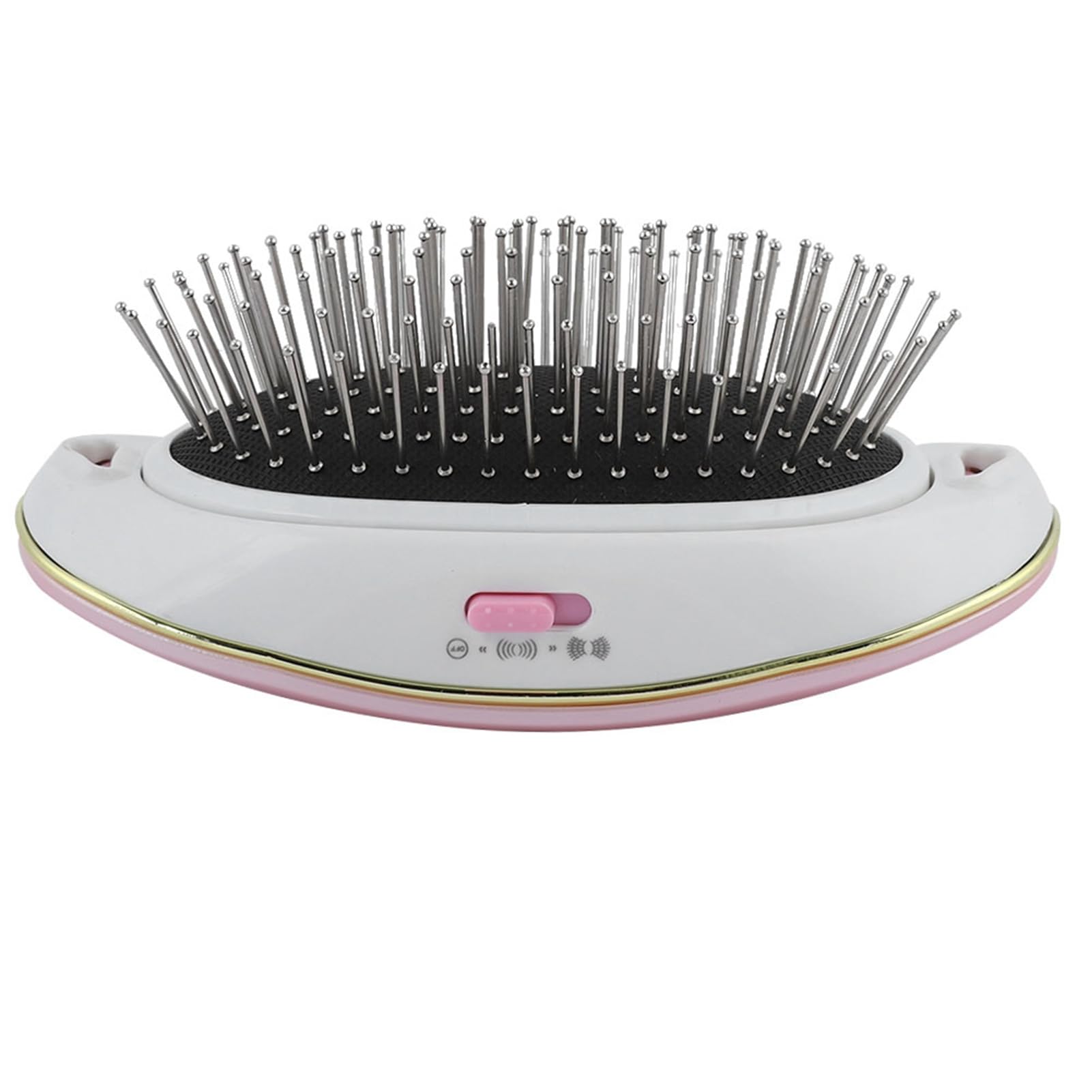 Peine de Masaje de Iones Cepillo de Masaje Antiestático de Iones Negativos Peine de Masaje Cepillo Desenredante Eléctrico Portátil para el Cuero Cabelludo Champú para Masaje de Cabeza (Rosado)