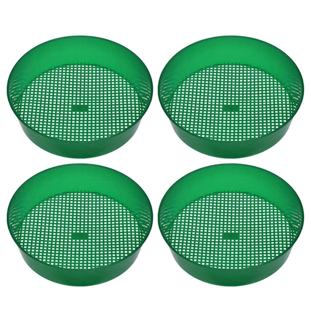 Rock Garden Sieve Soil Sifter, Round Plastic Soil Sifting Pan Sand Sifter Set, Sieves Sifting Soil, Large So Pan Sifter