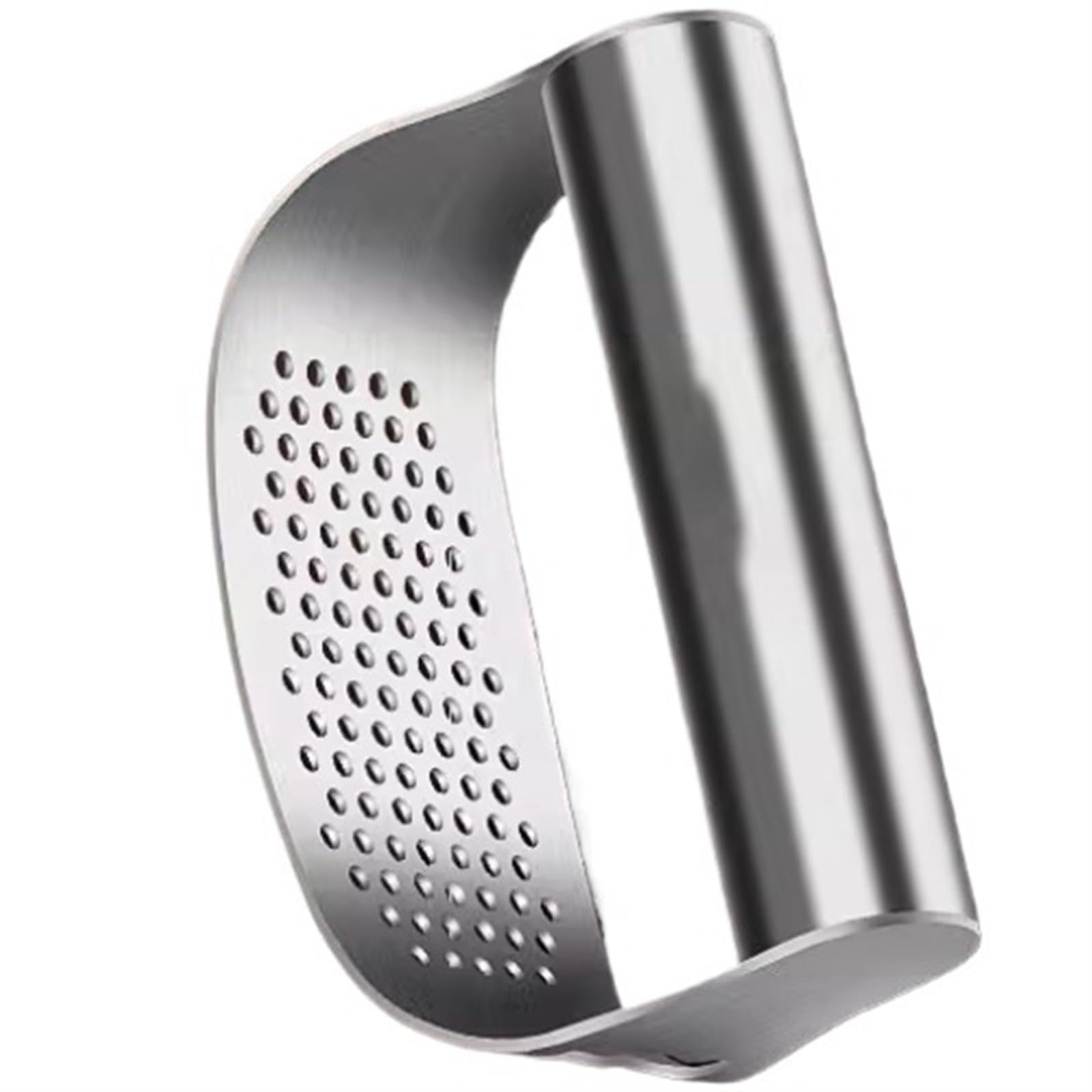 Knoblauchpresse, tragbare manuelle Easy-Squeeze Fleischwolf Crusher, spülmaschinenfest, rostfreies Küchenwerkzeug für mühelose Knoblauchzubereitung, 2-in-1-Design
